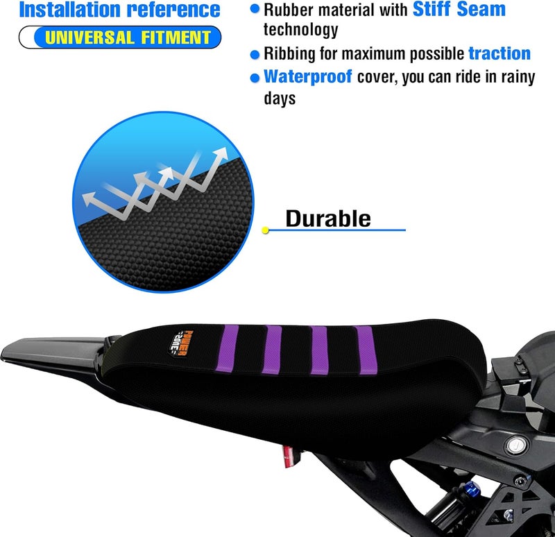 MCHMFG Motorcycle Dirt Bike Seat Cover for Surron Sur Ron Light Bee X/S - E Bike Seat Cover (Purple) - Image 5